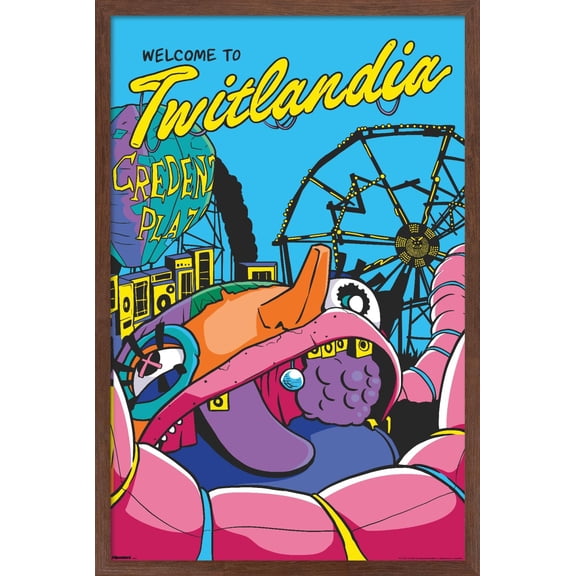 Netflix The Twits (2025) - Welcome To Twitlandia Wall Poster, 14.725" x 22.375" Framed