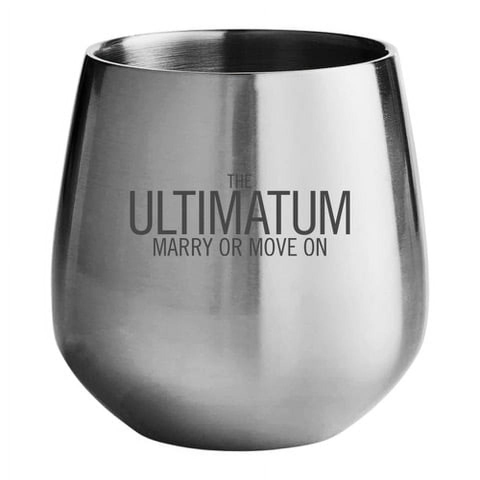 Netflix The Ultimatum 18 oz. Stemless Stainless Steel Wine Goblet, Silver