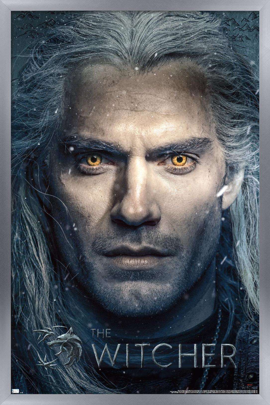 Netflix The Witcher - Closeup Wall Poster, 14.725" x 22.375", Framed