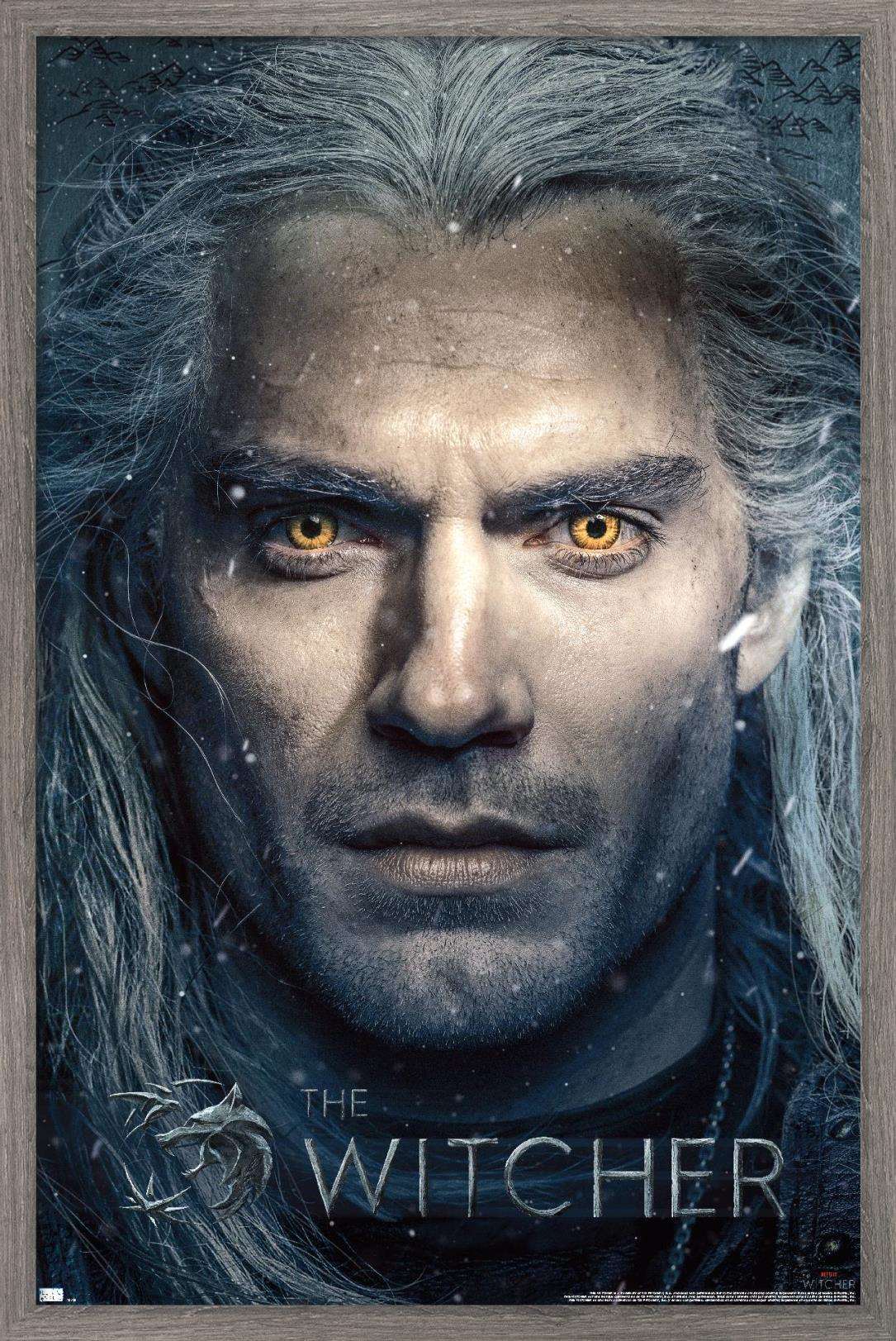Netflix The Witcher - Closeup Wall Poster, 14.725" x 22.375", Framed