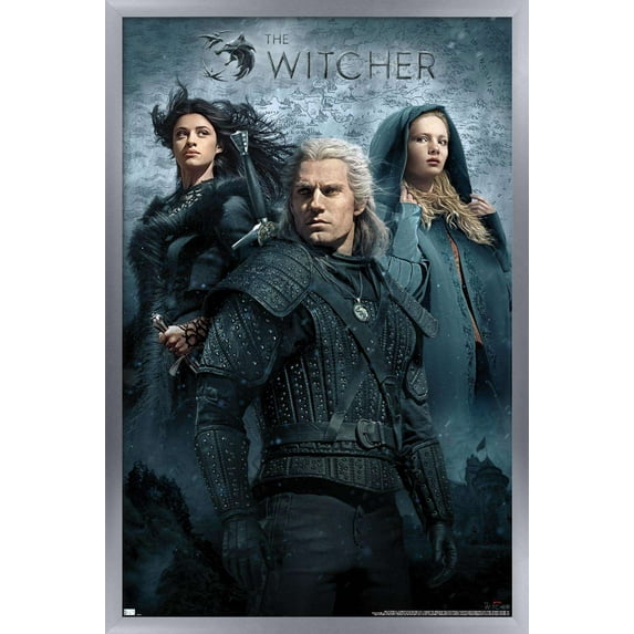 Netflix The Witcher - Key Art Wall Poster, 14.725" x 22.375", Framed