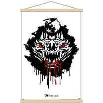 Netflix The Witcher Season 2 - Basilisk Head Wall Poster with Wooden Magnetic Frame, 22.375" x 34"
