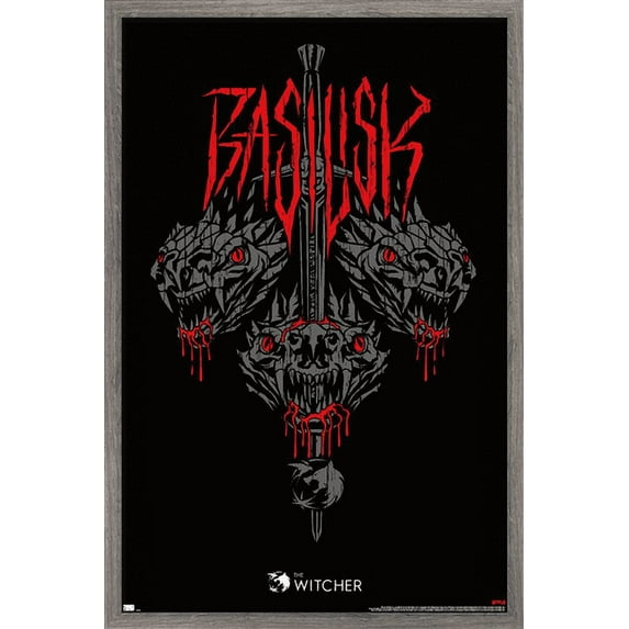 Netflix The Witcher Season 2 - Basilisk Wall Poster, 14.725" x 22.375", Framed