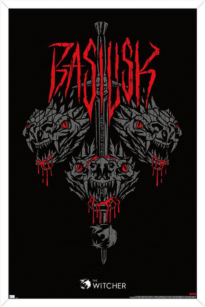 Netflix The Witcher Season 2 - Basilisk Wall Poster, 22.375" x 34", Framed