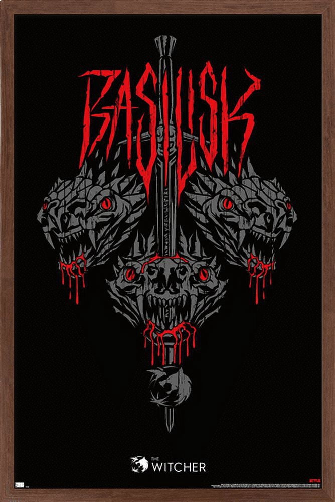 Netflix The Witcher Season 2 - Basilisk Wall Poster, 22.375" x 34", Framed