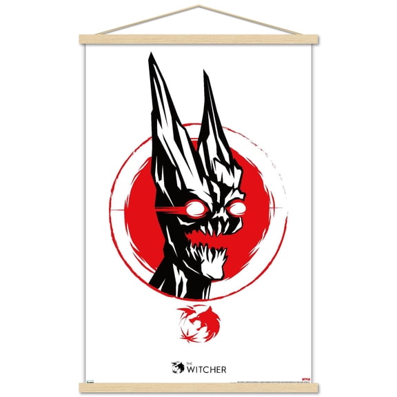 Netflix The Witcher Season 2 - Chernobog Wall Poster with Wooden Magnetic Frame, 22.375" x 34"