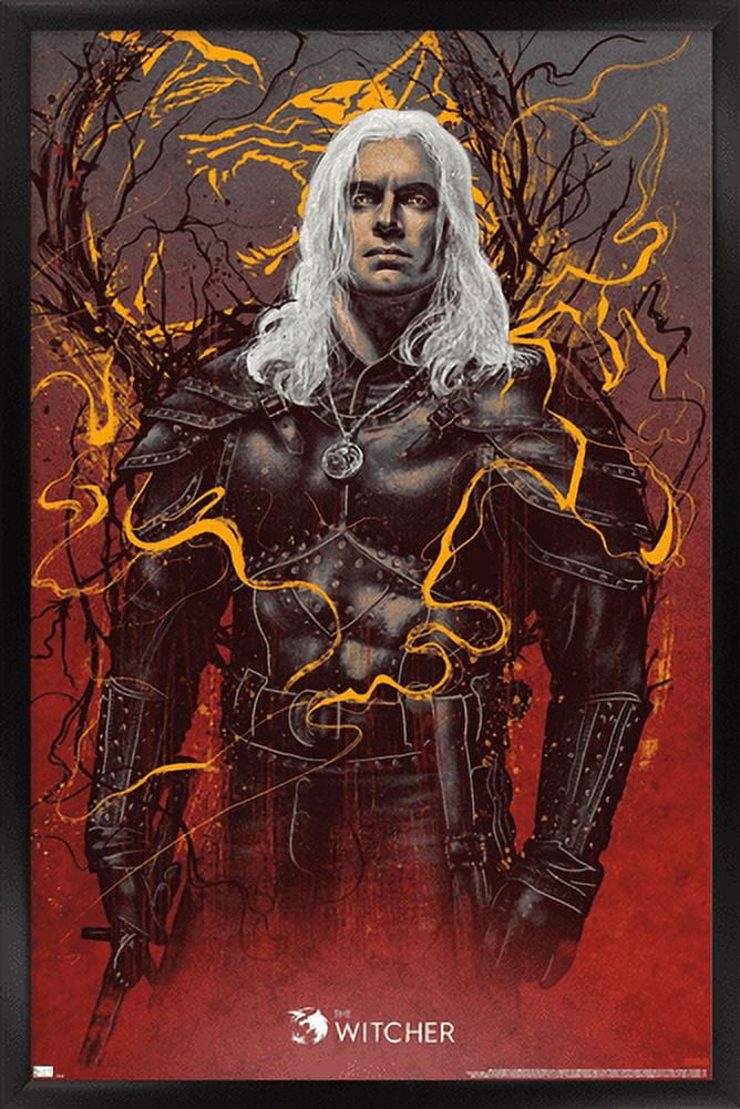Netflix The Witcher Season 2 - Geralt of Rivia Wall Poster, 22.375" x 34", Framed