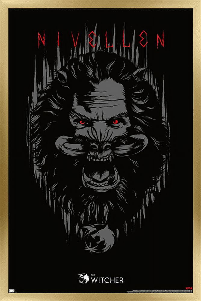 Netflix The Witcher Season 2 - Nivellen Wall Poster, 14.725" x 22.375", Framed