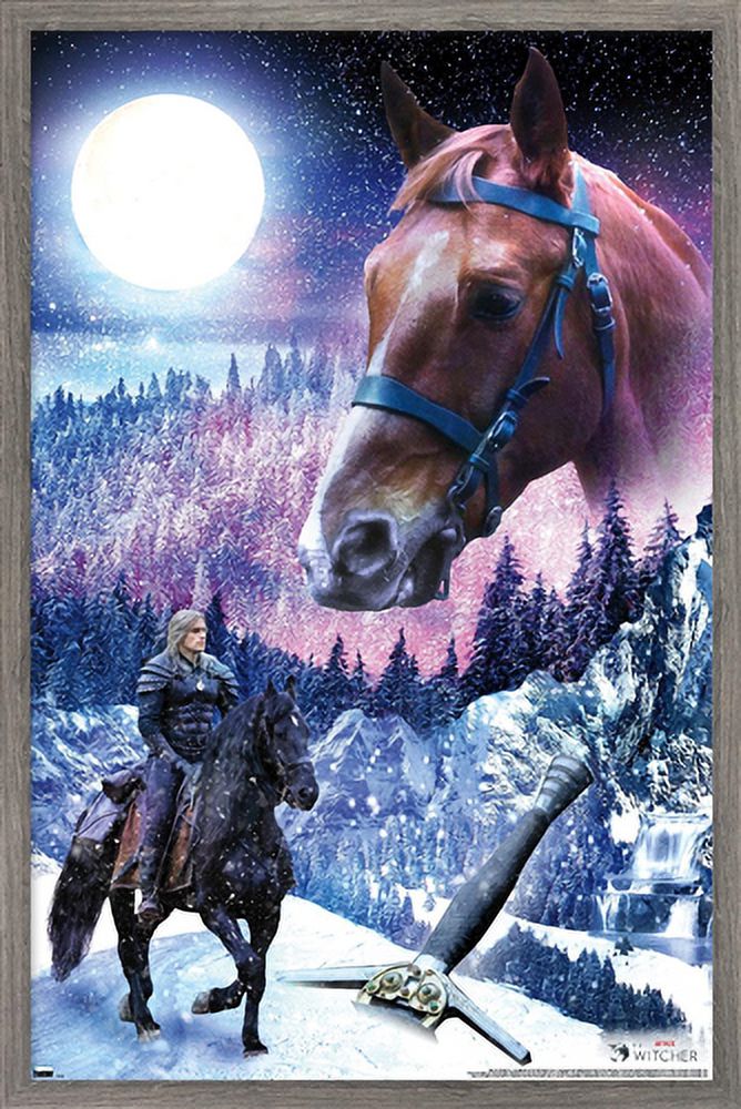 Netflix The Witcher Season 2 - Roach Wall Poster, 14.725" x 22.375", Framed