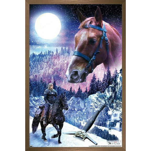 Netflix The Witcher Season 2 - Roach Wall Poster, 14.725" x 22.375", Framed