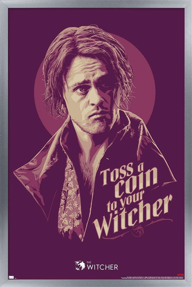 Netflix The Witcher Season 2 - Toss a Coin Wall Poster, 14.725" x 22.375", Framed