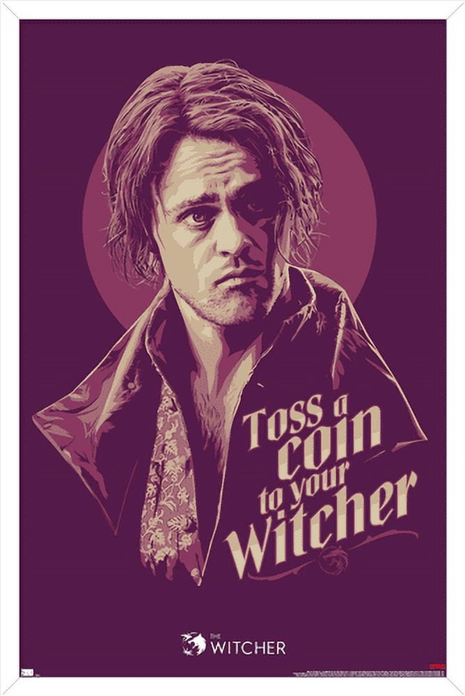Netflix The Witcher Season 2 - Toss a Coin Wall Poster, 22.375" x 34", Framed