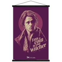 Netflix The Witcher Season 2 - Toss a Coin Wall Poster with Wooden Magnetic Frame, 22.375" x 34"