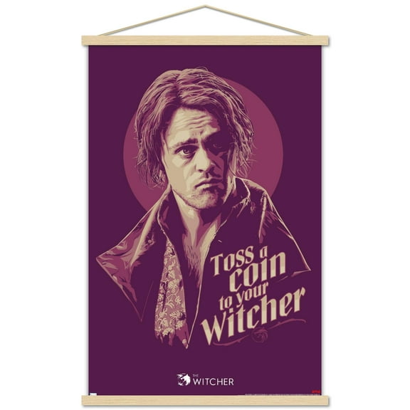 Netflix The Witcher Season 2 - Toss a Coin Wall Poster with Wooden Magnetic Frame, 22.375" x 34"
