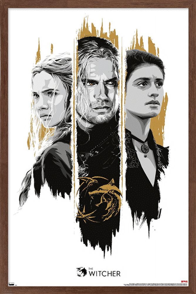 Netflix The Witcher Season 2 - Trio Wall Poster, 22.375" x 34", Framed