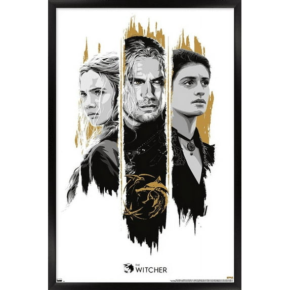 Netflix The Witcher Season 2 - Trio Wall Poster, 22.375" x 34", Framed