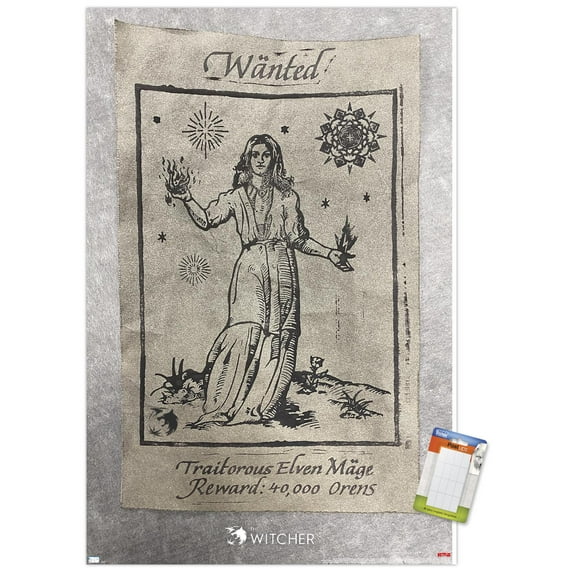Netflix The Witcher Season 2 - Wanted Elven Mage Wall Poster, 22.375" x 34"