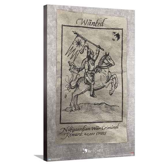 Netflix The Witcher Season 2 - Wanted War Criminal Canvas Wall Poster, 22.375" x 34"
