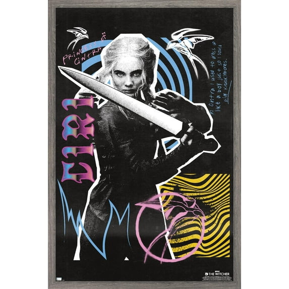Netflix The Witcher: Season 3 - Ciri Wall Poster, 14.725" x 22.375" Framed
