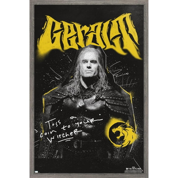 Netflix The Witcher: Season 3 - Geralt Wall Poster, 14.725" x 22.375" Framed