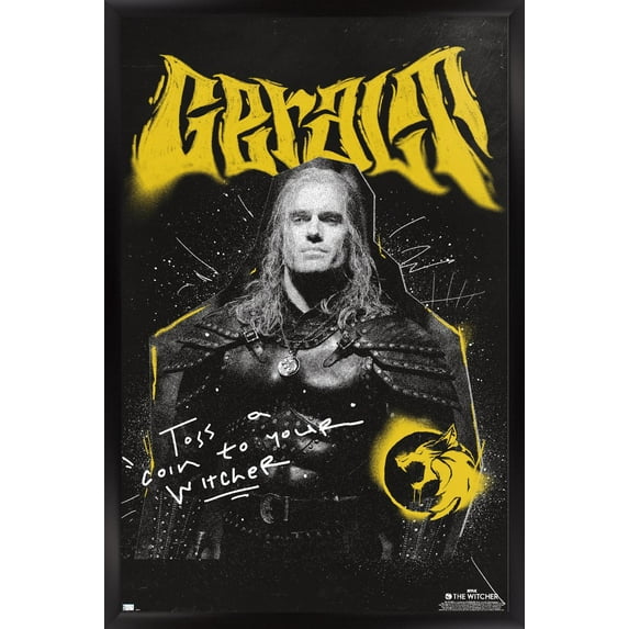 Netflix The Witcher: Season 3 - Geralt Wall Poster, 14.725" x 22.375" Framed