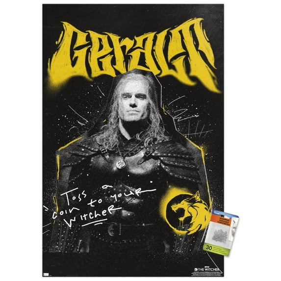 Netflix The Witcher: Season 3 - Geralt Wall Poster with Pushpins, 22.375" x 34"