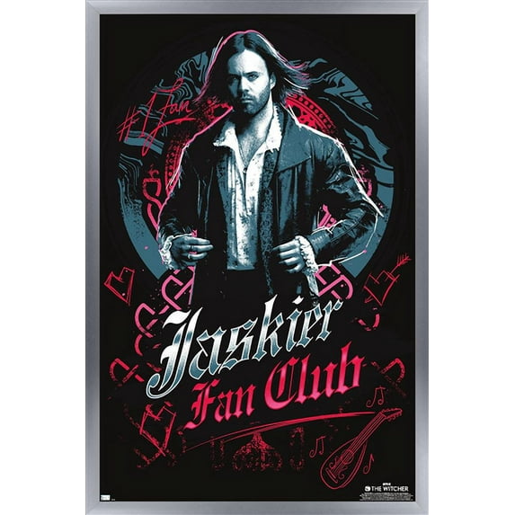 Netflix The Witcher: Season 3 - Jaskier Fan Club Wall Poster, 22.375" x 34" Framed