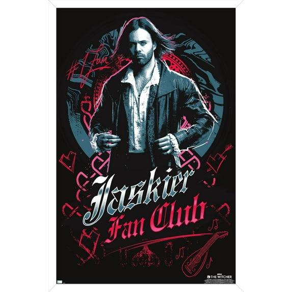 Netflix The Witcher: Season 3 - Jaskier Fan Club Wall Poster, 22.375" x 34" Framed