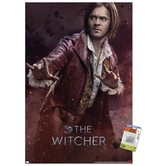 Netflix The Witcher: Season 3 - Jaskier One Sheet Wall Poster with Pushpins, 22.375" x 34"
