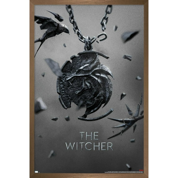 Netflix The Witcher: Season 3 - Medallion Key Art Wall Poster, 22.375" x 34" Framed
