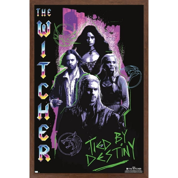 Netflix The Witcher: Season 3 - Tied By Destiny Wall Poster, 14.725" x 22.375" Framed