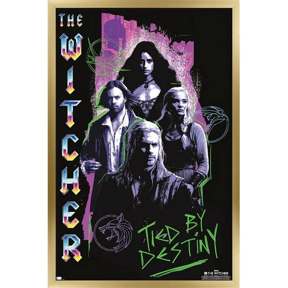 Netflix The Witcher: Season 3 - Tied By Destiny Wall Poster, 14.725" x 22.375" Framed