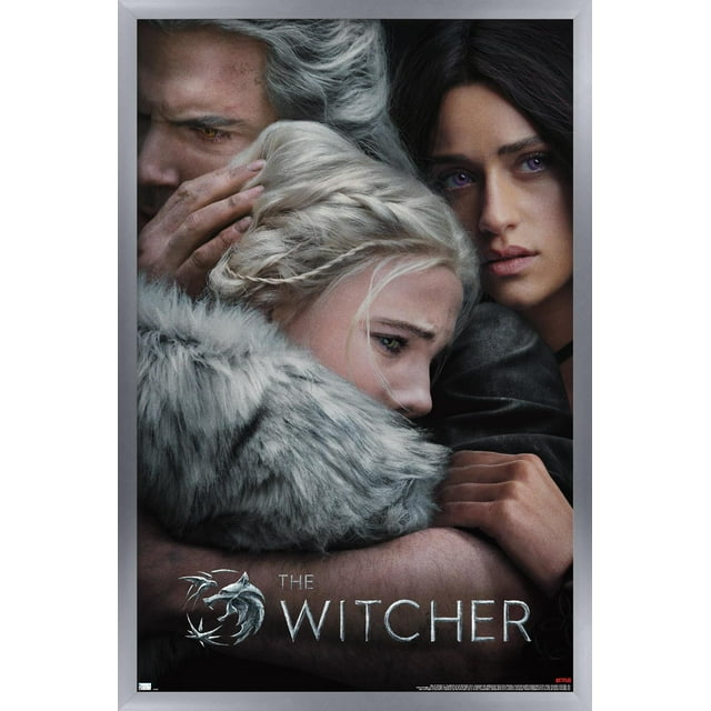 Netflix The Witcher: Season 3 - Trio Key Art Wall Poster, 14.725" x 22.375" Framed