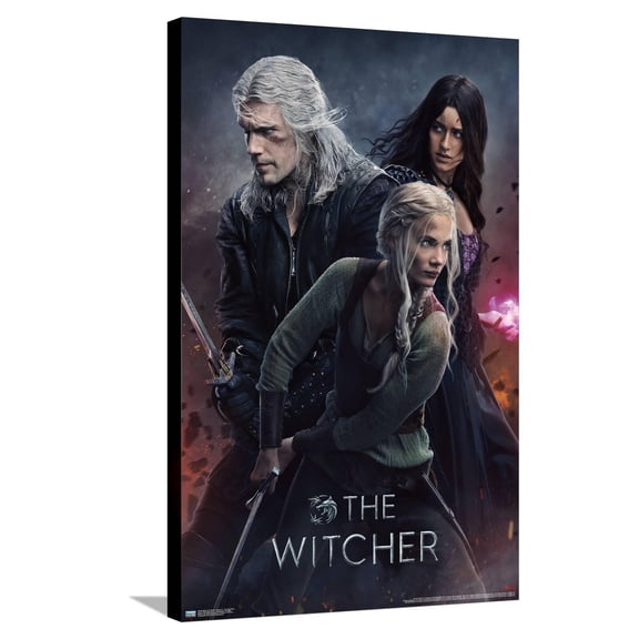 Netflix The Witcher: Season 3 - Trio One Sheet Canvas Wall Poster, 22.375" x 34"