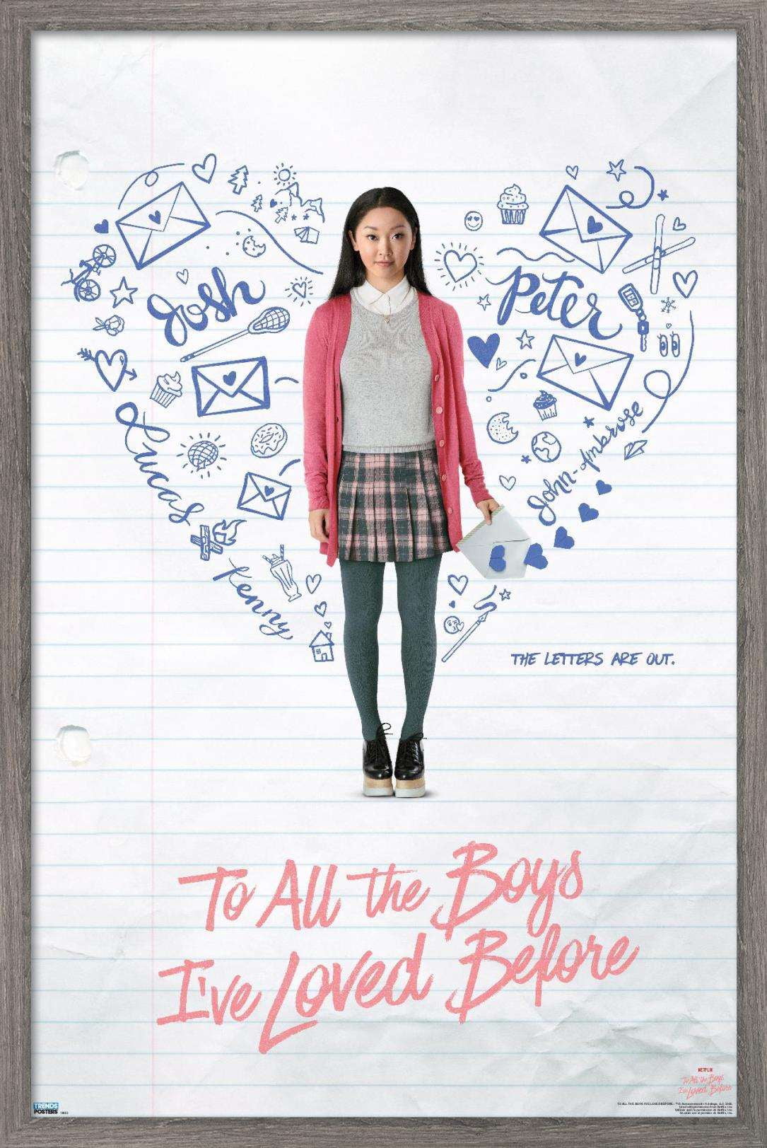 Netflix To All the Boys I've Loved Before - Key Art Wall Poster, 14.725" x 22.375", Framed