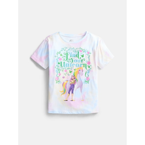Netflix Unicorn Academy Girls' Graphic Tee with Short Sleeves, Sizes 4-16