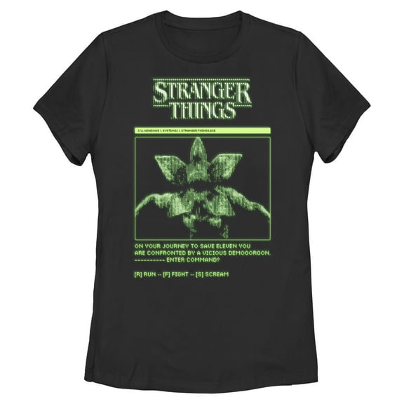 Netflix Women's Stranger Things Demogorgon Game Interface T Shirt