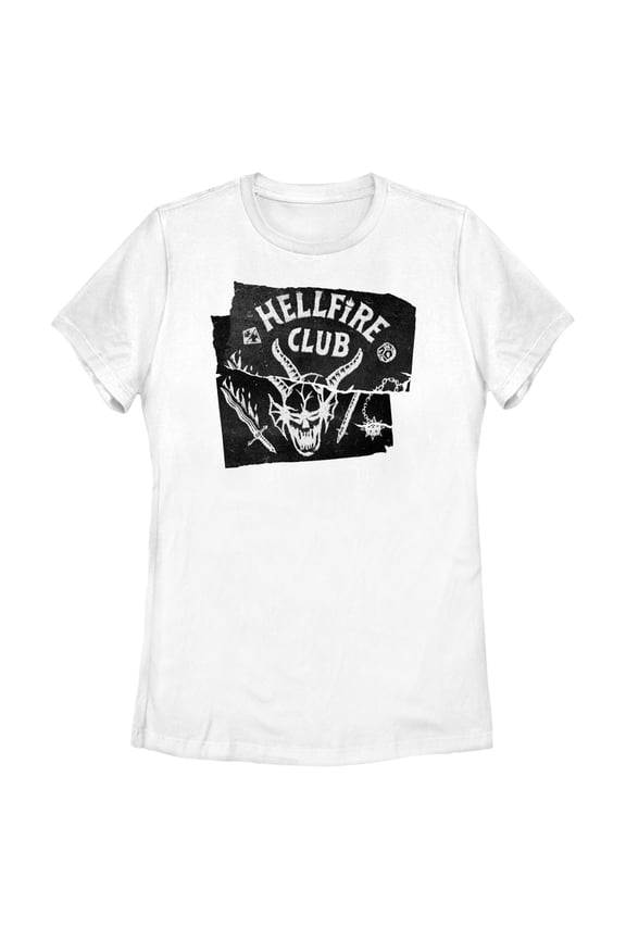 Netflix Women's Stranger Things Hellfire Club Distressed Poster T Shirt