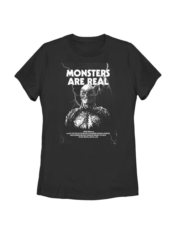 Netflix Women's Stranger Things Lightning Vecna Monsters Are Real T Shirt