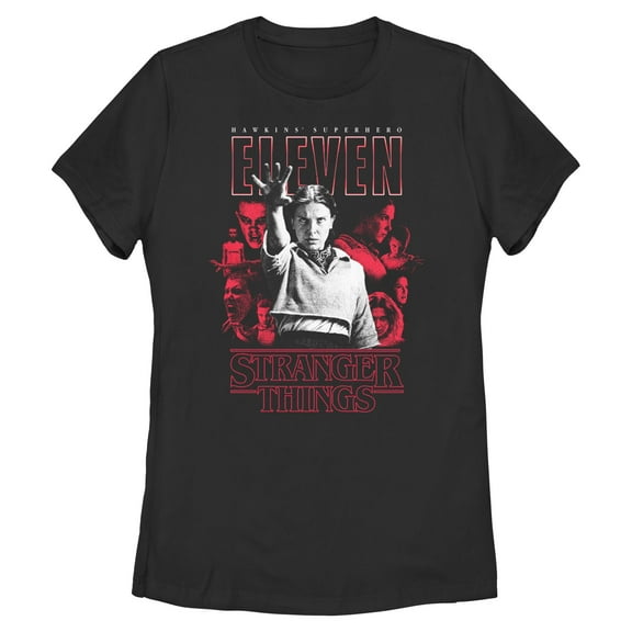 Netflix Women's Stranger Things Red Eleven Art Collage T Shirt