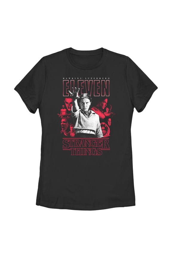 Netflix Women's Stranger Things Red Eleven Art Collage T Shirt
