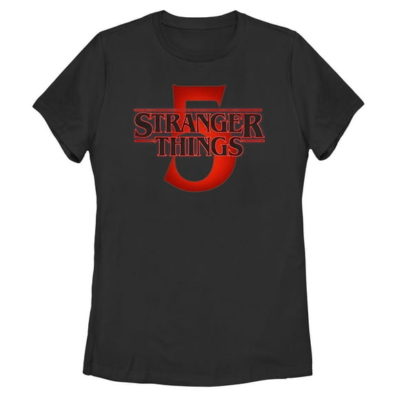 Netflix Women's Stranger Things Season Five Glowing Logo T Shirt