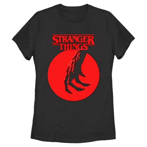 Netflix Women's Stranger Things Vecna Red Badge Hand T Shirt