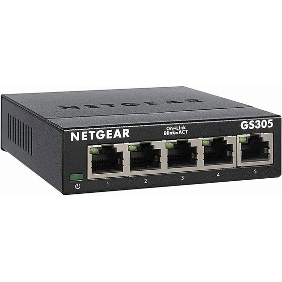 Netgear 5-Port Gigabit Ethernet Unmanaged Essentials Switch (GS305)