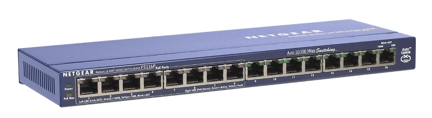 Netgear ProSafe FS116P 16 Ports Ethernet Switch
