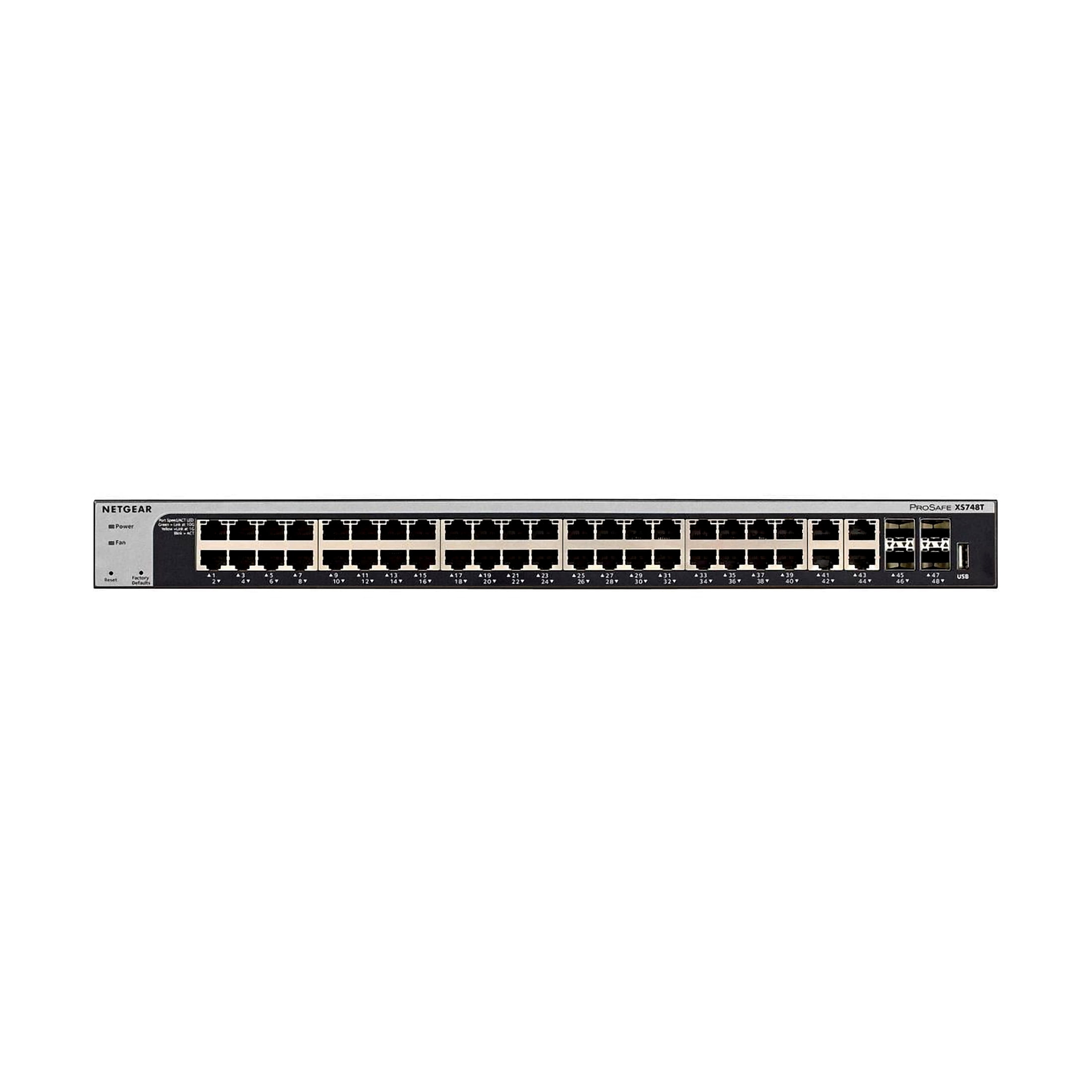 NETGEAR ProSAFE XS748T - switch - 48 ports - smart - rack-mountable