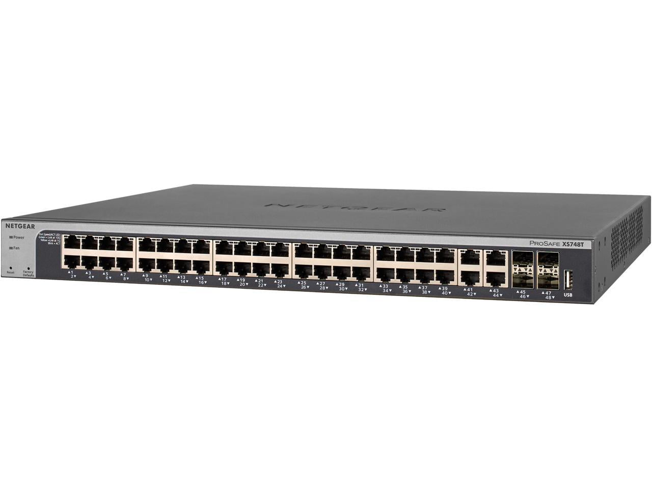 NETGEAR ProSAFE XS748T - switch - 48 ports - smart - rack-mountable