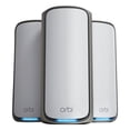 thumbnail image 1 of Netgear RBE973S-100NAS Orbi 970 Series RBE973S Quad-Band WiFi 7 Mesh System, 3-Pack (Router + 2 Satellites), 27Gbps, Covers Up to 10000 Sq. Ft., White, 1 of 7