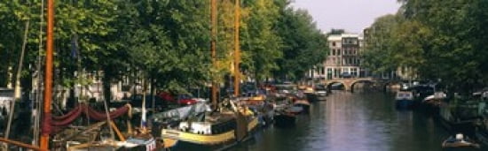 Netherlands Amsterdam Canvas Art - Panoramic Images (36 x 12)