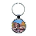 thumbnail image 1 of Netherlands Amsterdam Keychain with Epoxy Dome and Metal Keyring, 1 of 1
